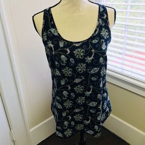Silk floral tank